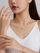 CONJUNTO COLAR + ANEL SILVER HEART PRATAS 925
