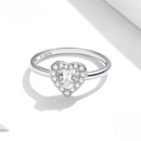 CONJUNTO COLAR + ANEL SILVER HEART PRATAS 925