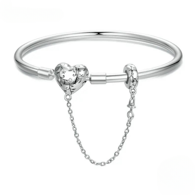 PULSEIRA HEART PATTERN PRATAS 925