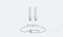 CONJUNTO 2 PEÇAS PULSEIRA E BRINCO PRATAS 925