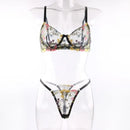 CONJUNTO BIA 2 PEÇAS SUTIÃ + CALCINHA RENDA FLORAL