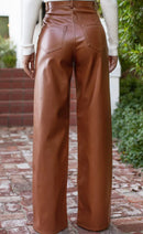 CALÇA COURO PU