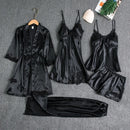 KIT 5 PEÇAS DE PIJAMA EM SEDA