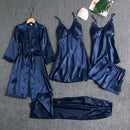 KIT 5 PEÇAS DE PIJAMA EM SEDA