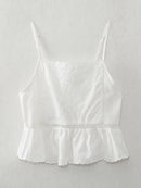 BLUSA LISA BORDADA