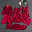 KIT 5 PEÇAS DE PIJAMA EM SEDA