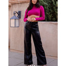 CALÇA COURO PU